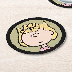Peanuts Sallys Gesichter Runder Pappuntersetzer