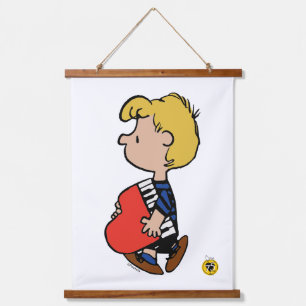 Peanuts Schroeders Reisepiano Wandteppich Mit Holzrahmen