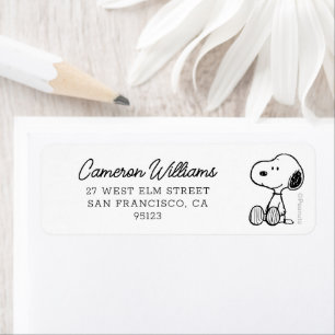 PEANUTS   Snoopie auf Schwarz-weißen Comicen