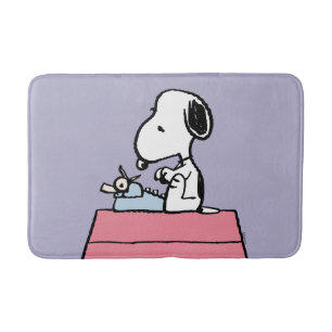 Peanuts Snoopy an der Schreibmaschine Badematte