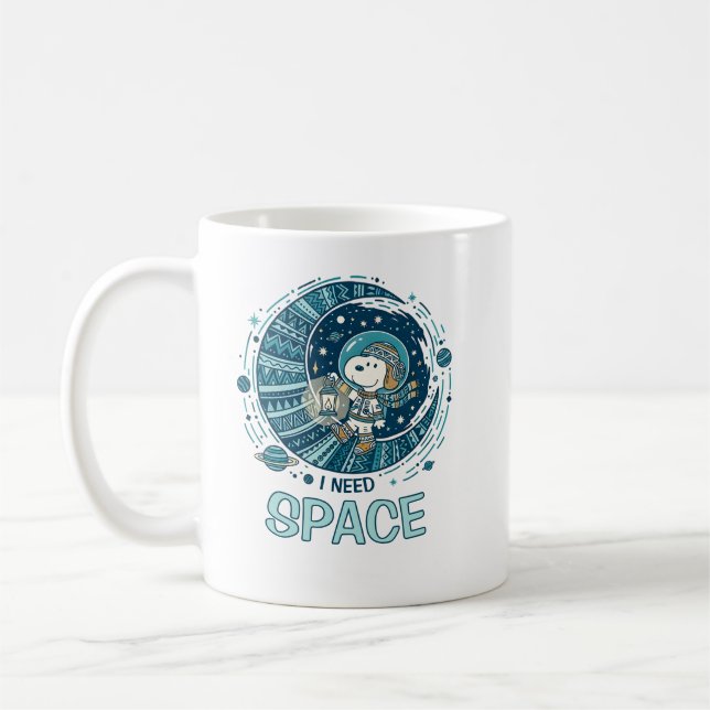 Peanuts | Snoopy Astronaut “I Need Space” Kaffeetasse (Links)