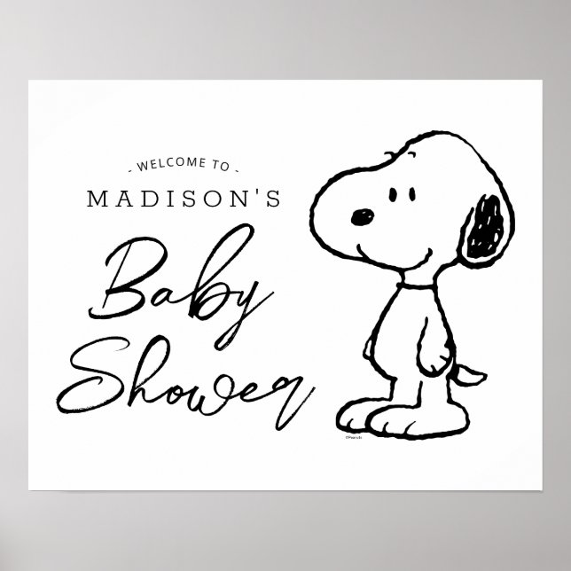 Peanuts Snoopy | Babydusche Poster (Vorne)