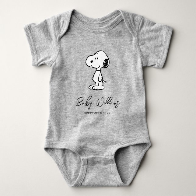 Peanuts Snoopy | Bald kommt das Baby Baby Strampler (Vorderseite)