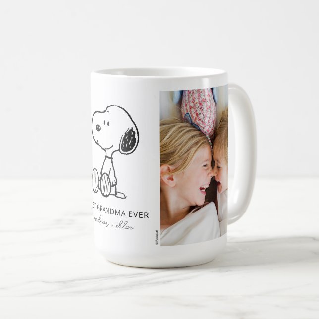 PEANUTS | Snoopy - Bestes Oma-je-Foto Kaffeetasse (VorderseiteRechts)