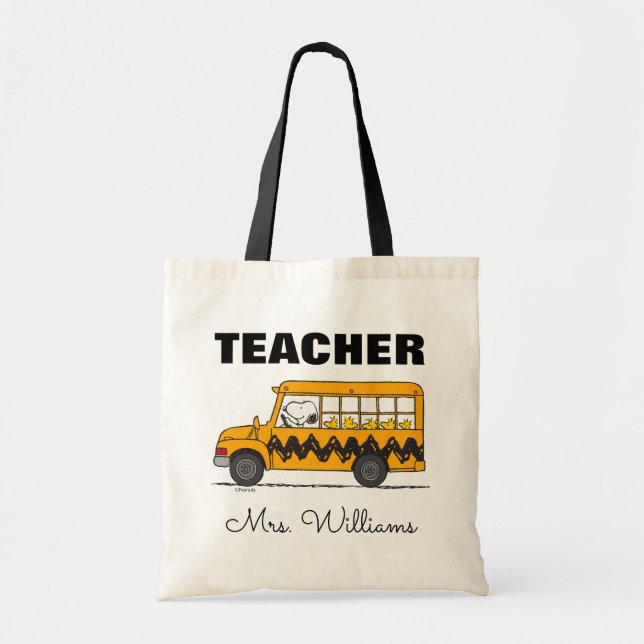Peanuts | Snoopy Bus Driver Teacher Tragetasche (Vorne)