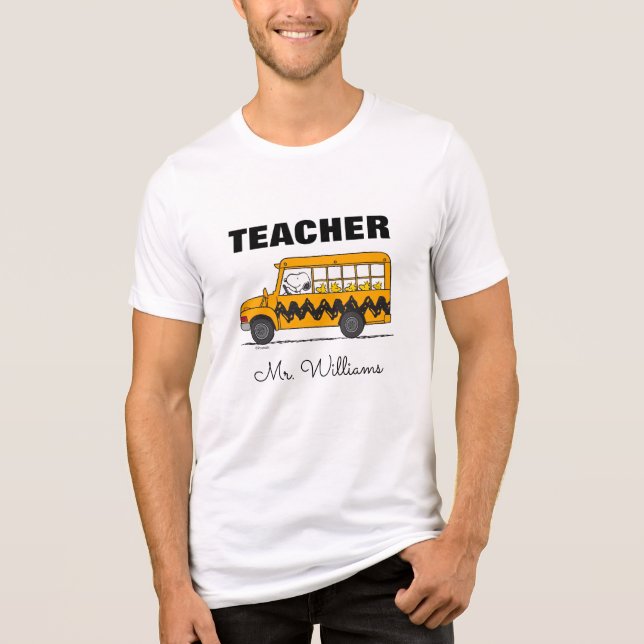 Peanuts | Snoopy Bus Driver Teacher Tri-Blend Shirt (Vorderseite)
