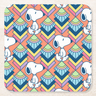 Peanuts   Snoopy Deco Dreams Muster Rechteckiger Pappuntersetzer