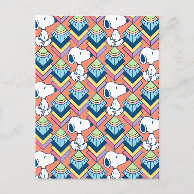Peanuts | Snoopy Deco Träume Muster Postkarte (Vorderseite)