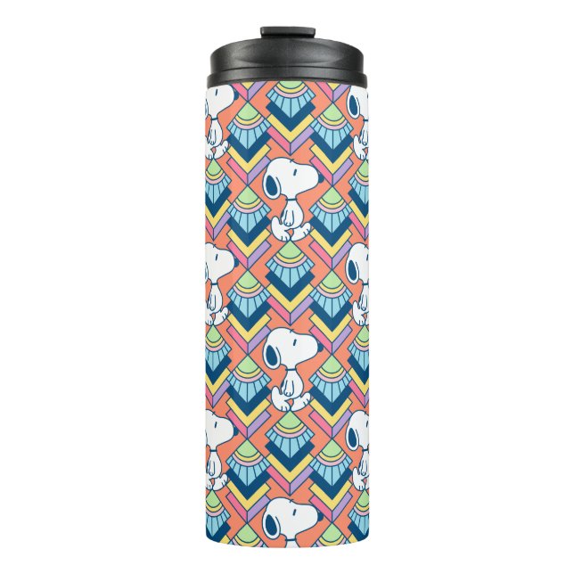 Peanuts | Snoopy Deco Träume Muster Thermosbecher (Vorderseite)