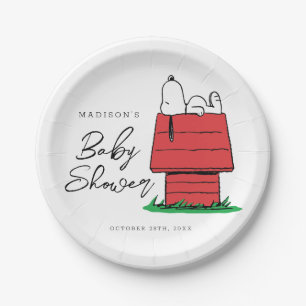 Peanuts Snoopy Dog House Babydusche Pappteller