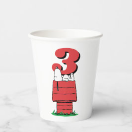 Peanuts Snoopy Dog House Birthday Paper Cups Pappbecher