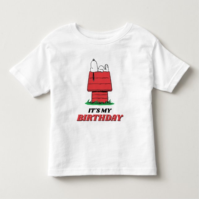 Peanuts Snoopy Dog House Birthday Toddler T-shirt (Vorderseite)