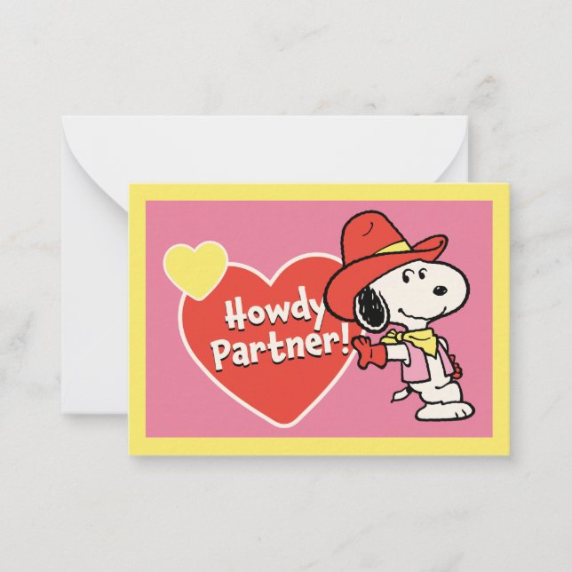 Peanuts | Snoopy Hallo Valentinstag Mitteilungskarte (Vorderseite)