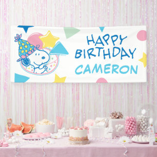 PEANUTS Snoopy Happy Birthday Balloons Banner