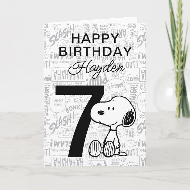 PEANUTS | Snoopy Happy Birthday Karte (Vorderseite)