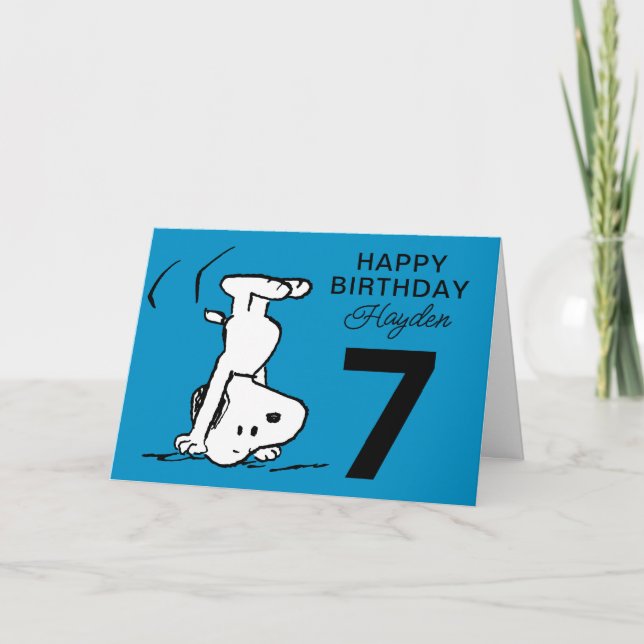 PEANUTS | Snoopy Happy Birthday Karte (Vorderseite)