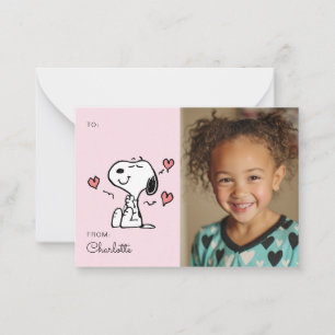 Peanuts   Snoopy Herz Foto Valentinstag Mitteilungskarte