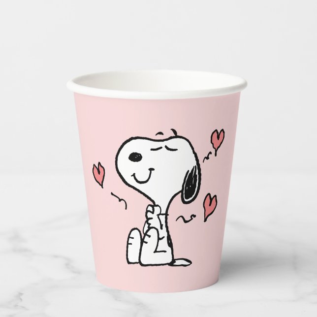 Peanuts | Snoopy Herzen Pappbecher (Vorderseite)