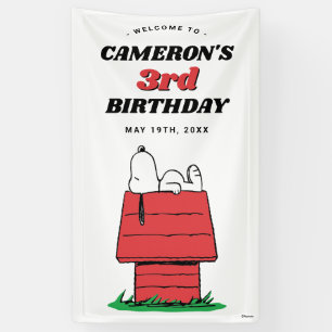 Peanuts Snoopy Hundehütte Geburtstagsbanner Banner
