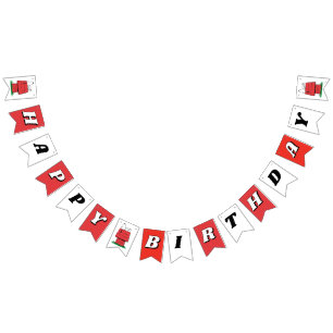 Peanuts Snoopy Hundehütte Geburtstagsgirlande Flag Wimpelkette
