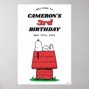 Peanuts Snoopy Hundehütte Geburtstagsposter Poster