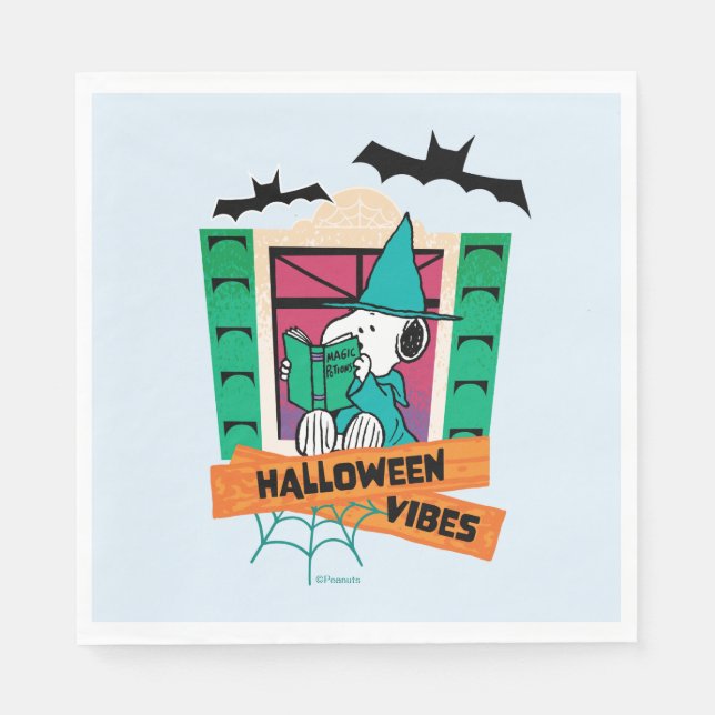 Peanuts Snoopy Magische Tränke Halloween Serviette (Vorderseite)