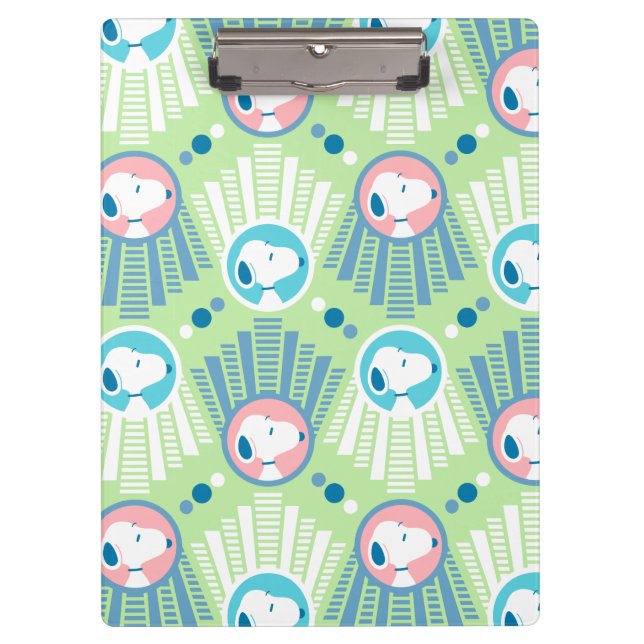 Peanuts | Snoopy Mintgrün Deco Dreams Muster Klemmbrett (Vorderseite)