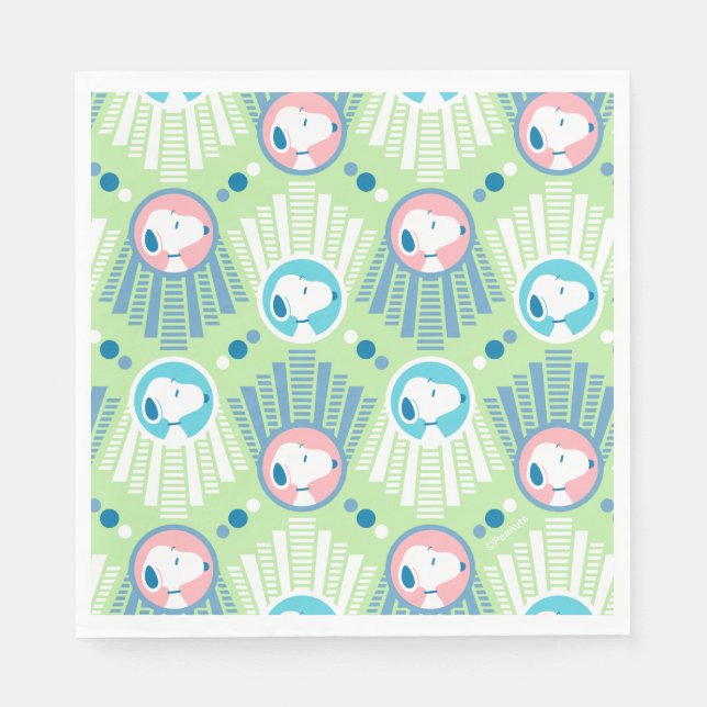 Peanuts | Snoopy Mintgrün Deco Dreams Muster Serviette (Vorderseite)
