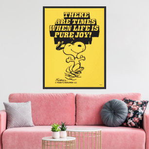 Peanuts Snoopy Pure Freude Leinwanddruck