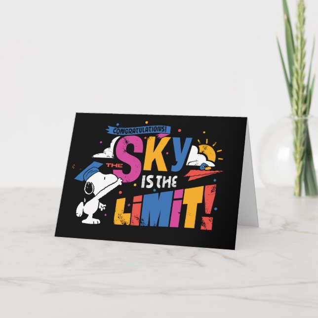 Peanuts Snoopy Sky Is The Limit Abschluss Karte (Vorderseite)