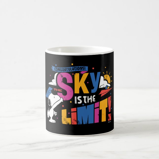 Peanuts Snoopy Sky Is The Limit Abschlussfeier Kaffeetasse (Mittel)