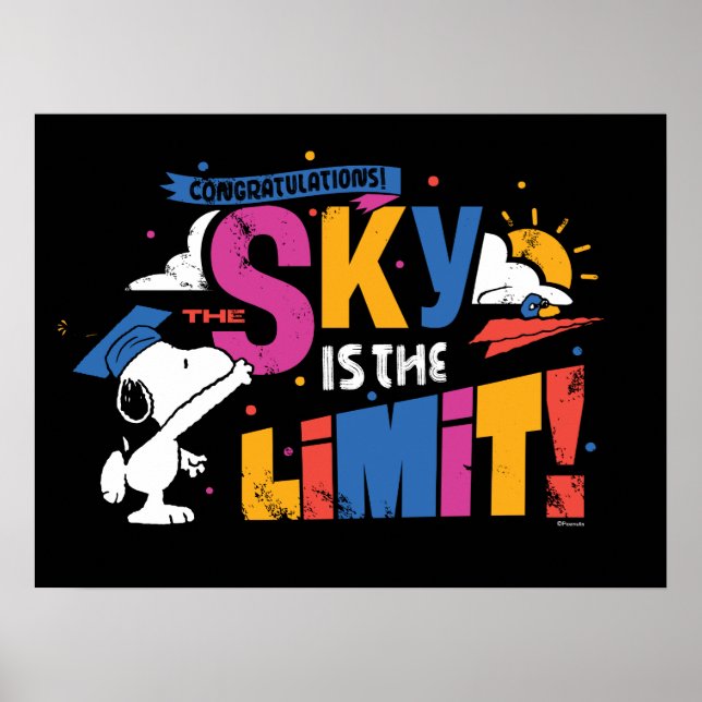 Peanuts Snoopy Sky Is The Limit Abschlussfeier Poster (Vorne)