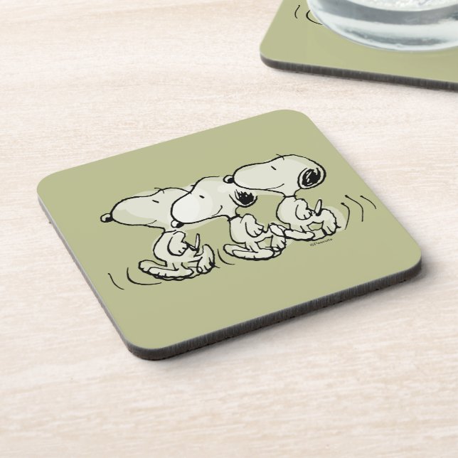 Peanuts | Snoopy stolziert Getränkeuntersetzer (Linke Seite)