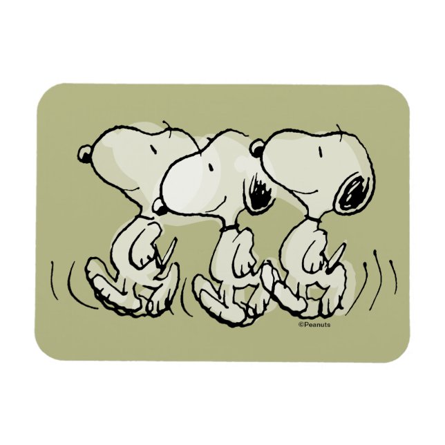 Peanuts | Snoopy stolziert Magnet (Horizontal)