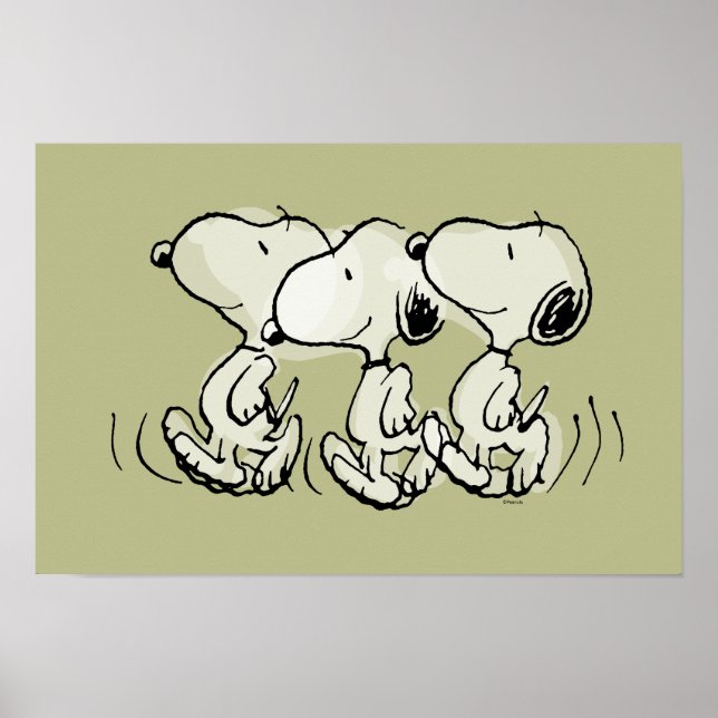 Peanuts | Snoopy stolziert Poster (Vorne)