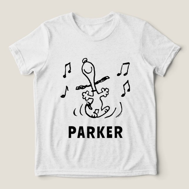 Peanuts | Snoopy tanzt Tri-Blend Shirt (Design Vorderseite)