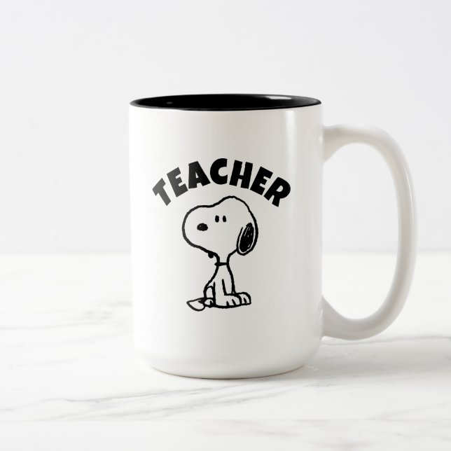 Peanuts | Snoopy Turns Teacher Zweifarbige Tasse (Rechts)