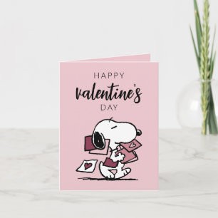 Peanuts   Snoopy verteilt Valentinskarten Karte