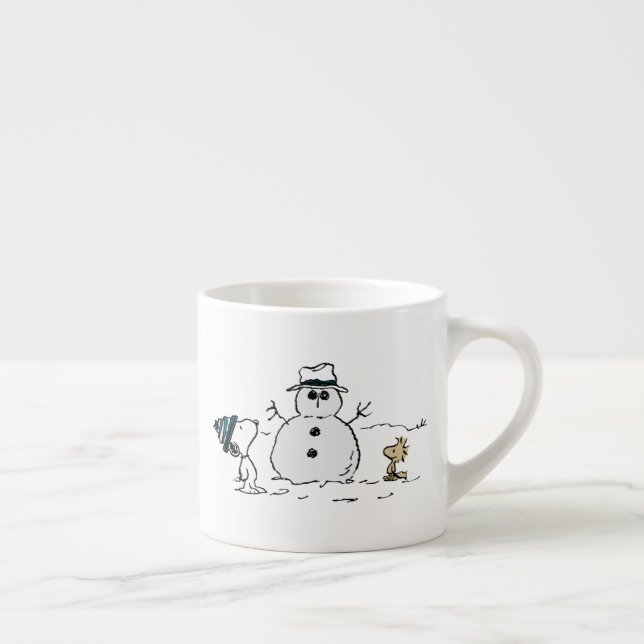 Peanuts | Snoopy & Woodstock Build A Snowman Espressotasse (Rechts)