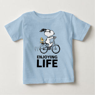 Peanuts Snoopy & Woodstock Fahrrad Baby T-shirt