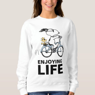 Peanuts Snoopy & Woodstock Fahrrad Sweatshirt