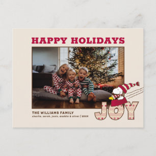 Peanuts   Snoopy & Woodstock Freuden-Schlittenfahr Feiertagspostkarte