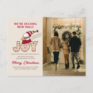 Peanuts   Snoopy & Woodstock Freuden-Schlittenfahr Feiertagspostkarte