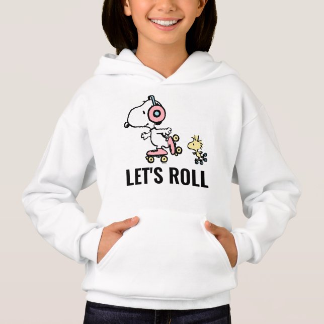 PEANUTS | Snoopy & Woodstock | Lasst uns fortfahre Hoodie (Vorderseite)
