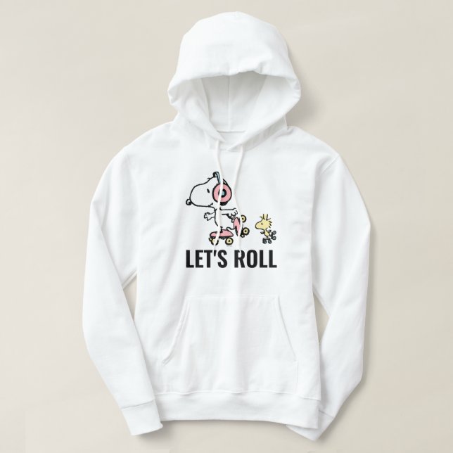 PEANUTS | Snoopy & Woodstock | Lasst uns fortfahre Hoodie (Design vorne)