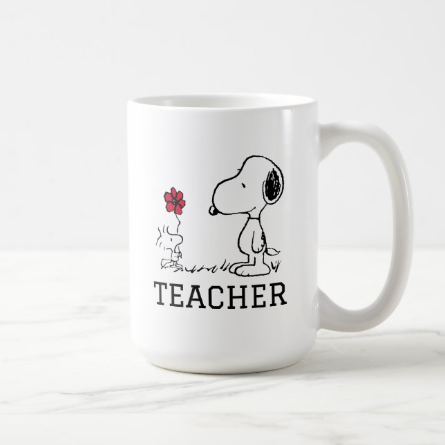 PEANUTS | Snoopy & Woodstock Lehrer Kaffeetasse (Rechts)