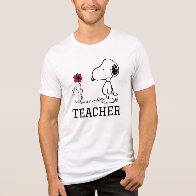 PEANUTS | Snoopy & Woodstock Lehrer Tri-Blend Shirt (Vorderseite)