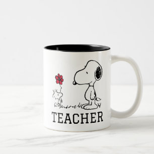 PEANUTS   Snoopy & Woodstock Lehrer Zweifarbige Tasse