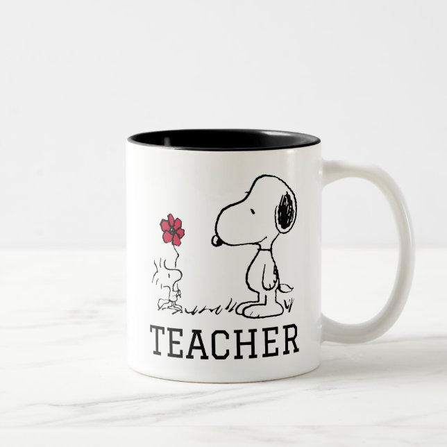 PEANUTS | Snoopy & Woodstock Lehrer Zweifarbige Tasse (Rechts)