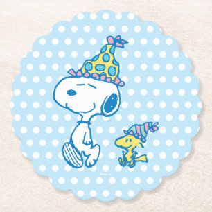 PEANUTS   Snoopy & Woodstock Party Polka Dots Untersetzer